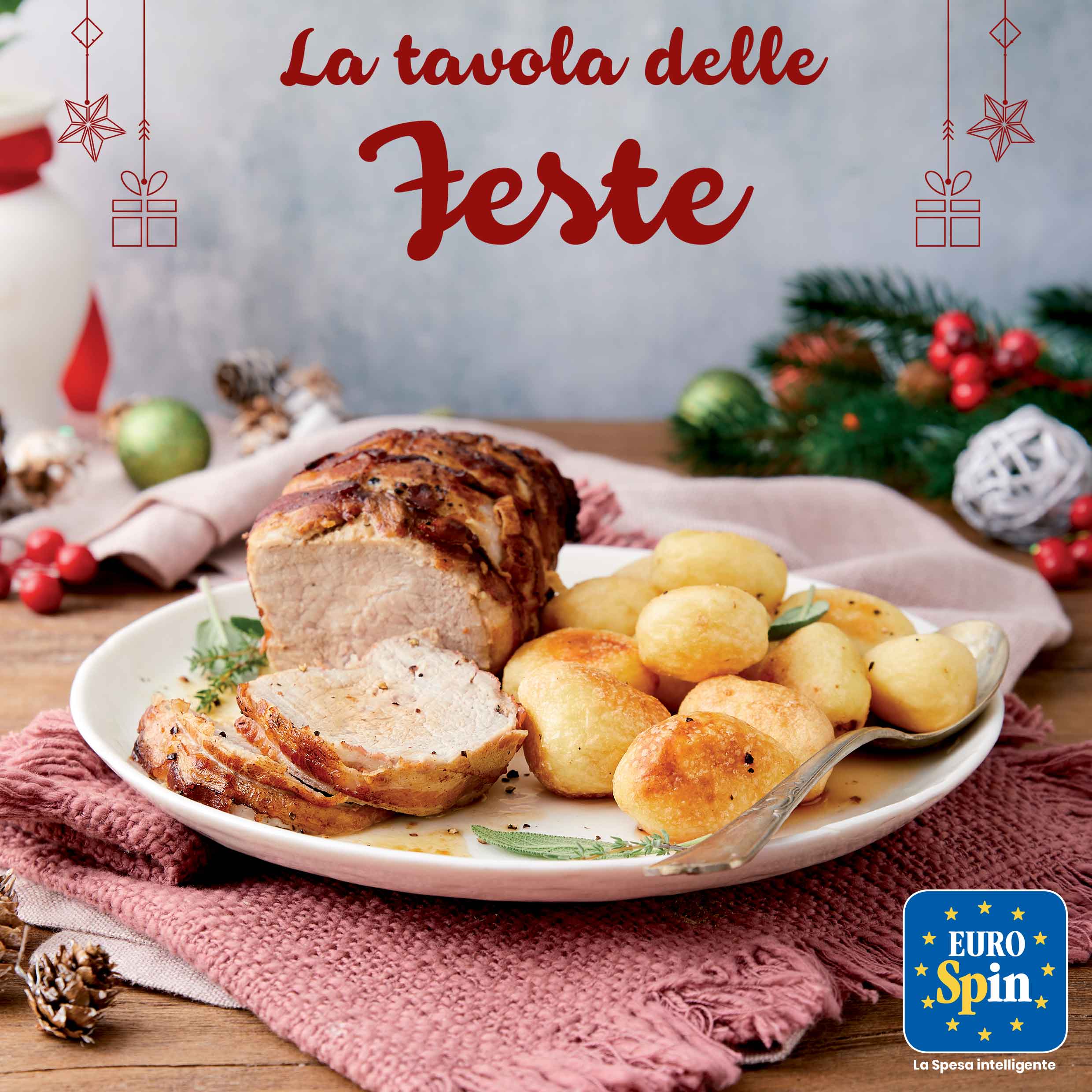 ARROSTO DI VITELLO BARDATO CON PANCETTA E PATATE NOVELLE