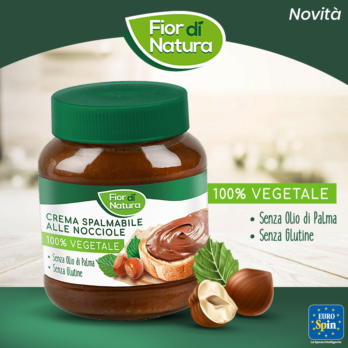 CREMA SPALMABILE ALLE NOCCIOLE 100% VEGETALE