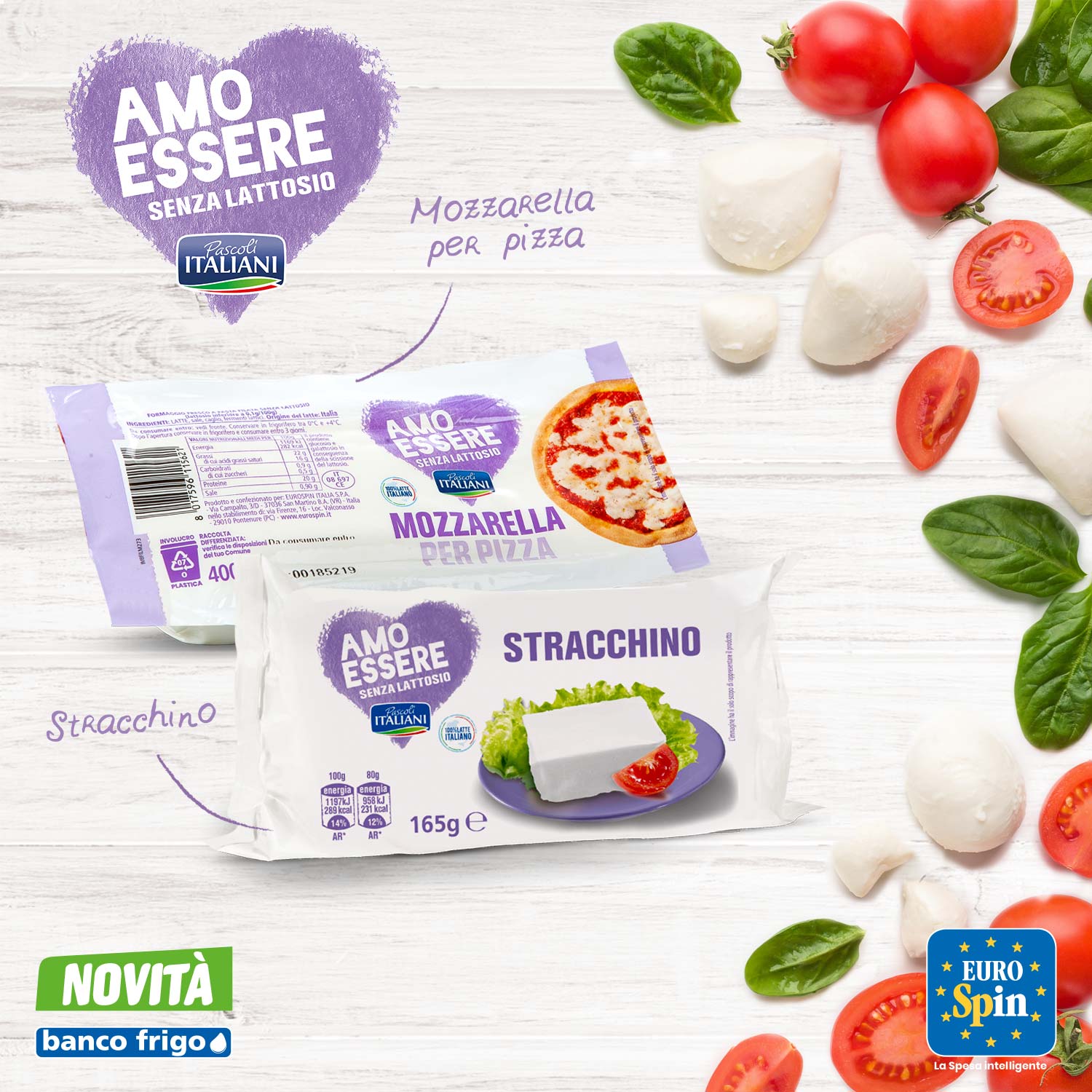 Stracchino e mozzarella per pizza Senza Lattosio