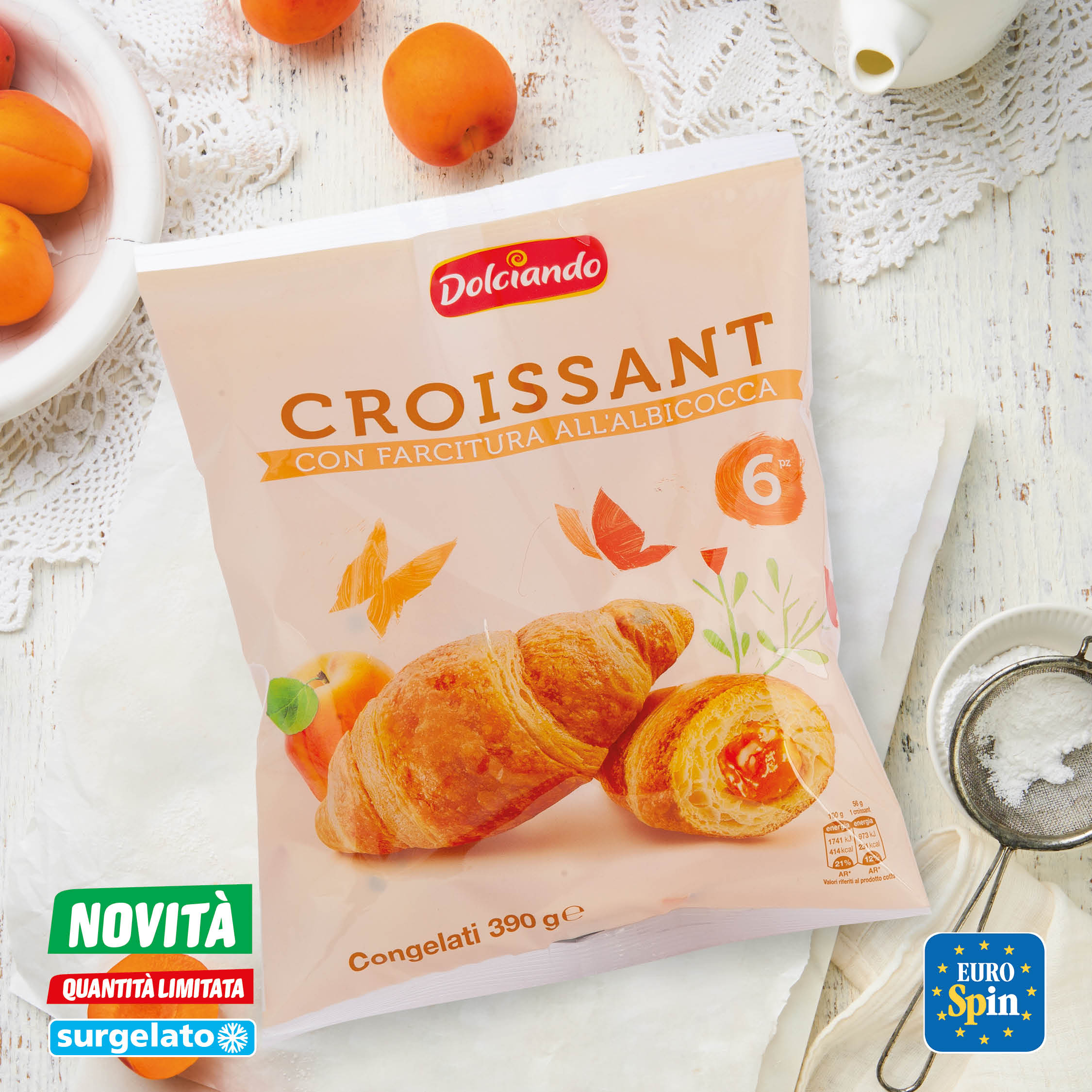 Croissant con farcitura all'albicocca Dolciando