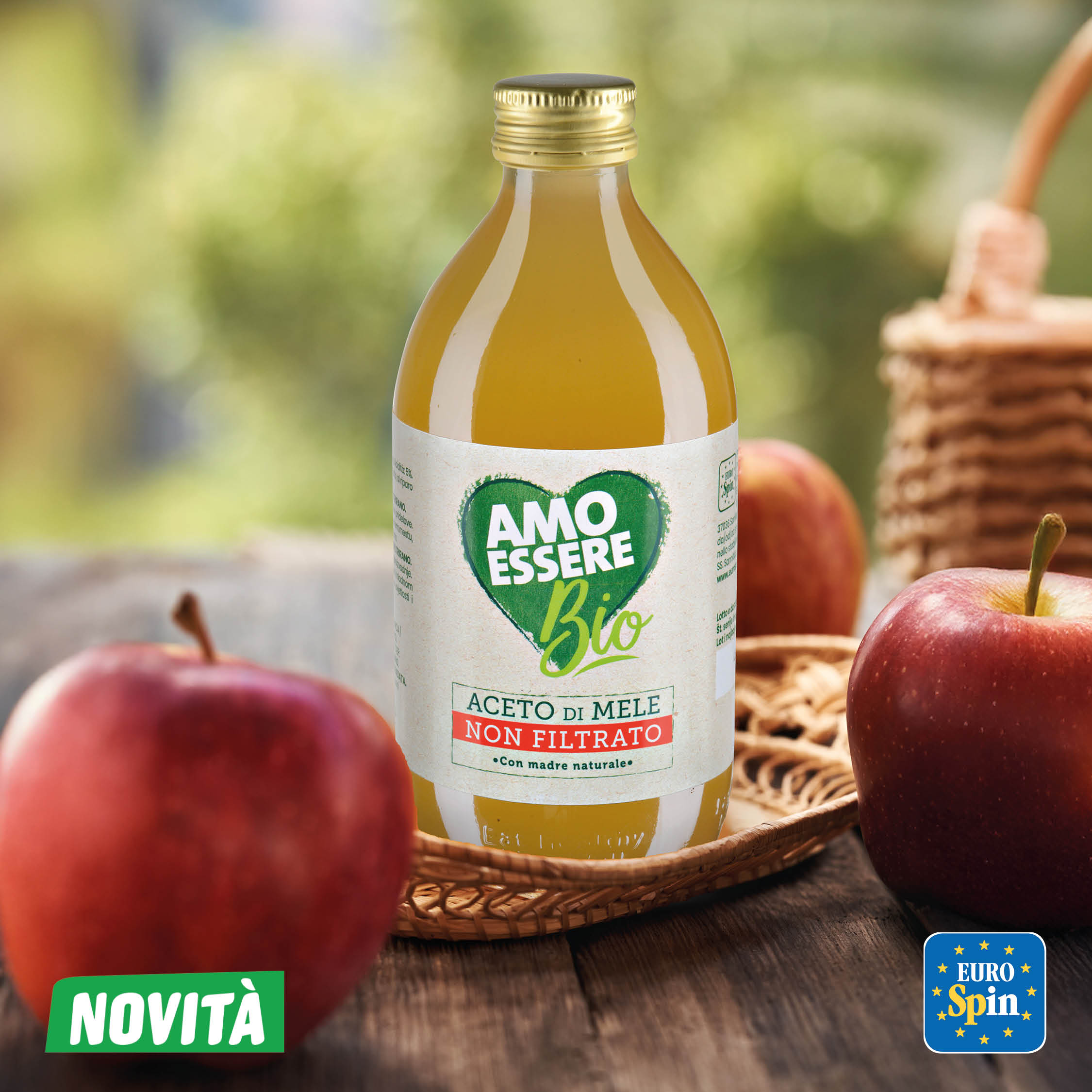 Aceto di mele non filtrato Amo Essere Bio