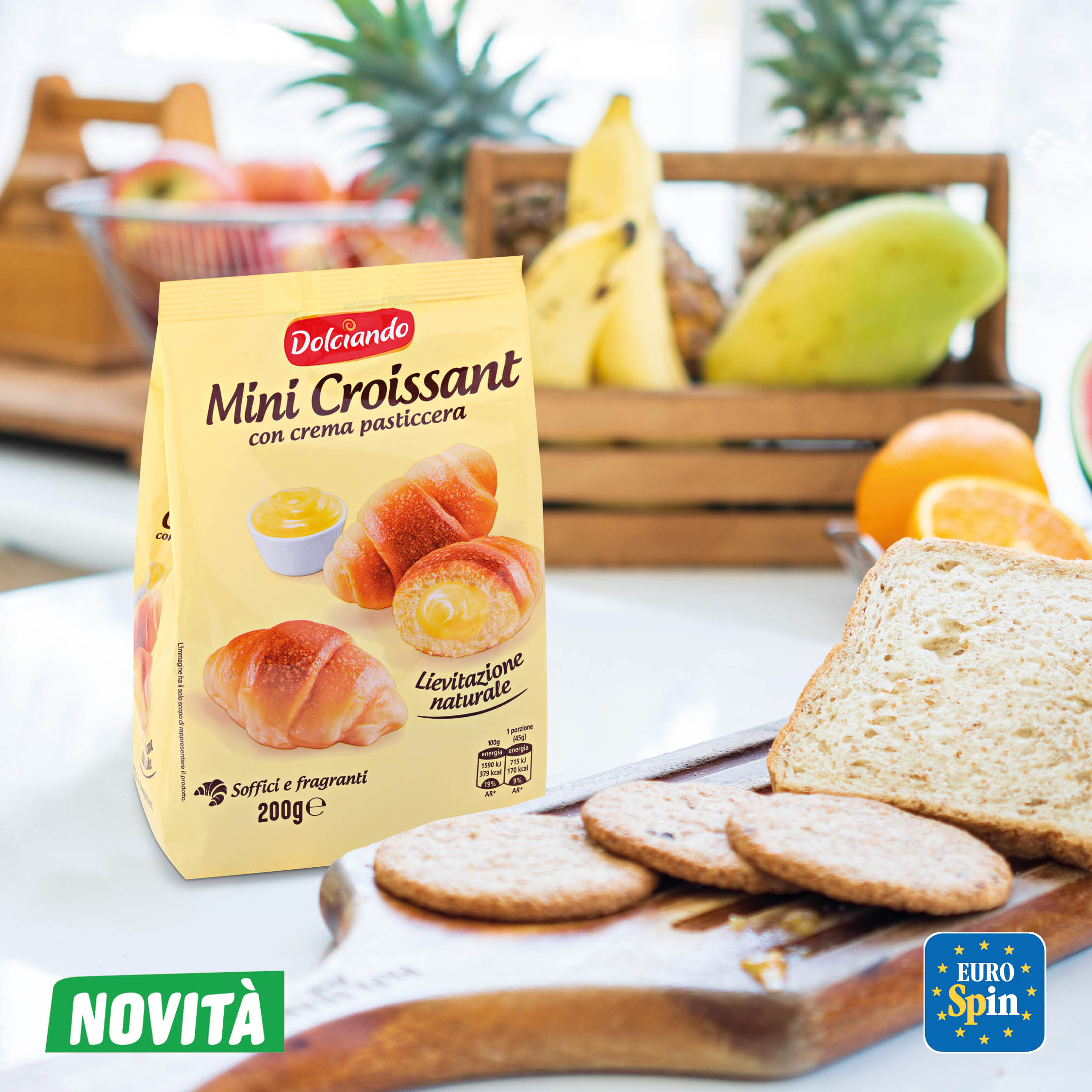 Mini Croissant con crema pasticcera Dolciando