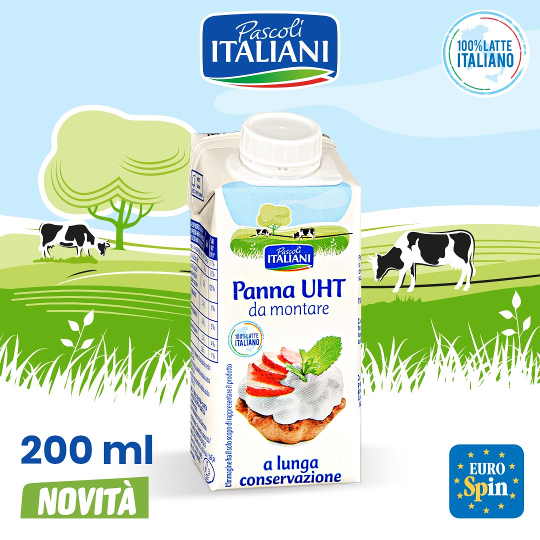 Panna UHT  da montare a lunga conservazione 200 ml Pascoli Italiani