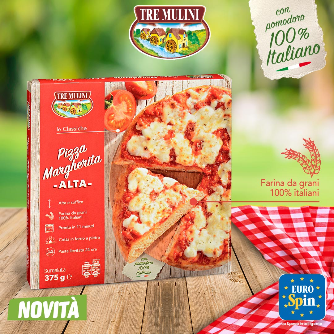 Pizza Margherita Alta Tre Mulini