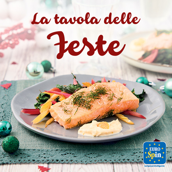 Salmone con bietole colorate e maionese all’arancia