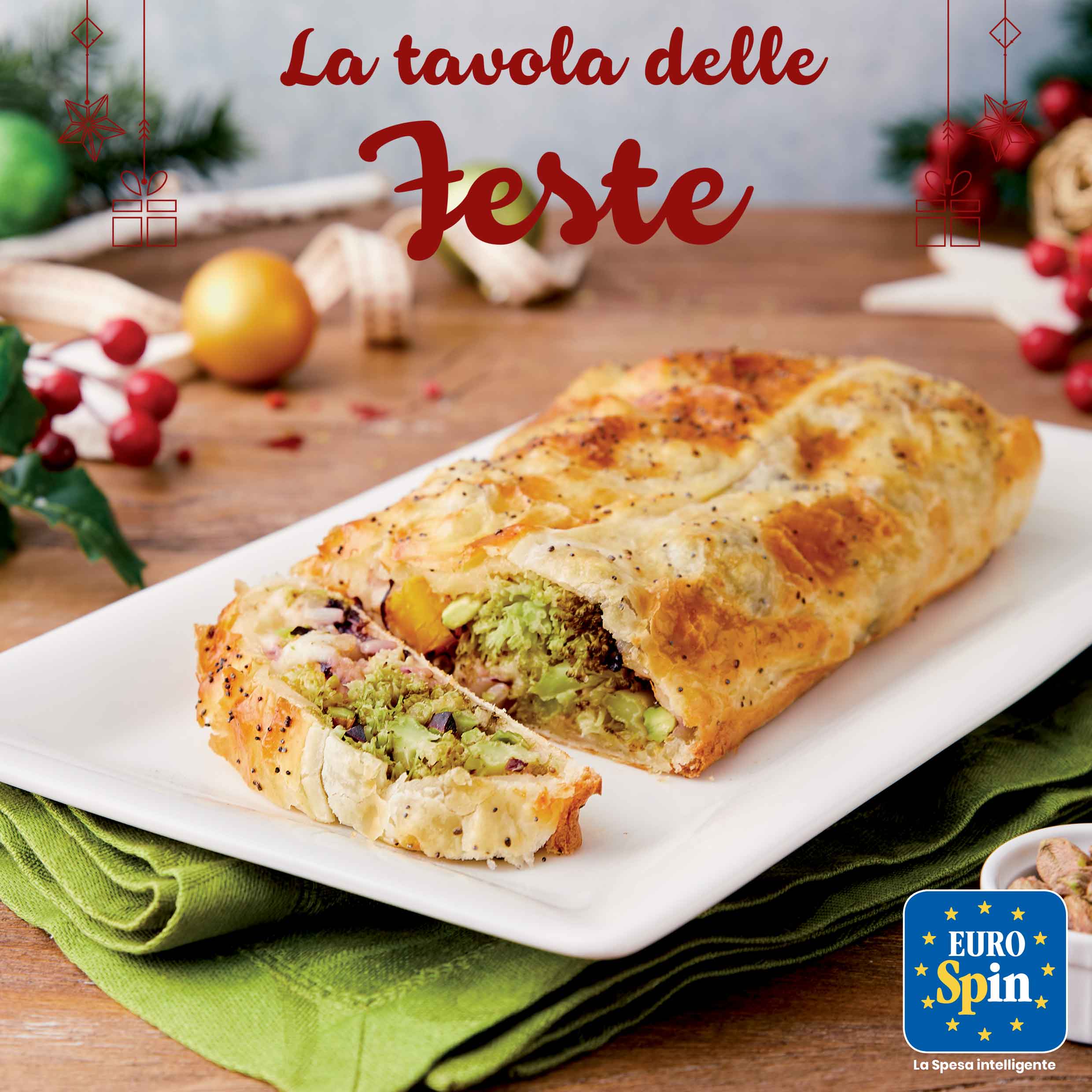 STRUDEL DI VERDURE CON PROVOLONE PICCANTE E PISTACCHI