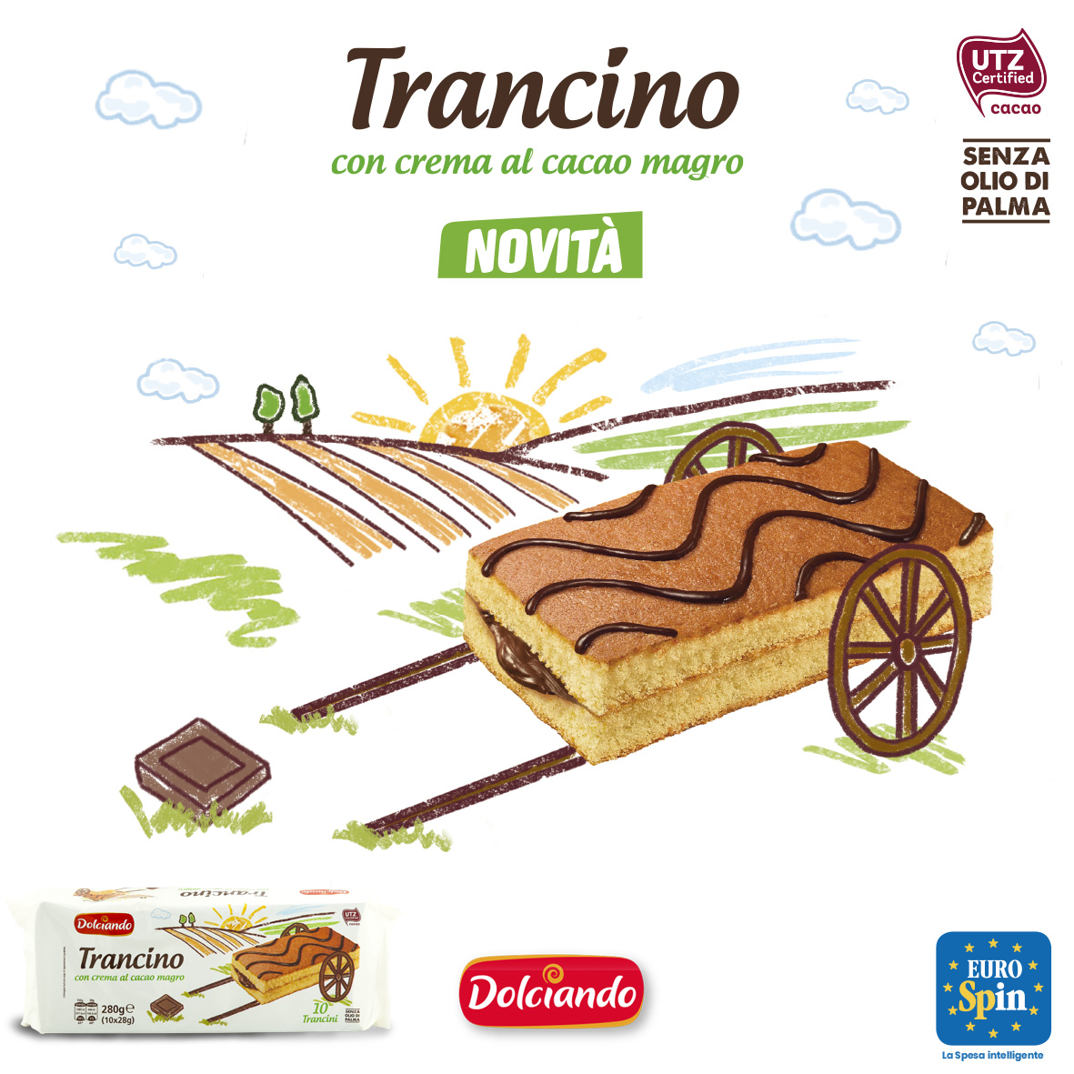 Trancino con crema al cacao magro