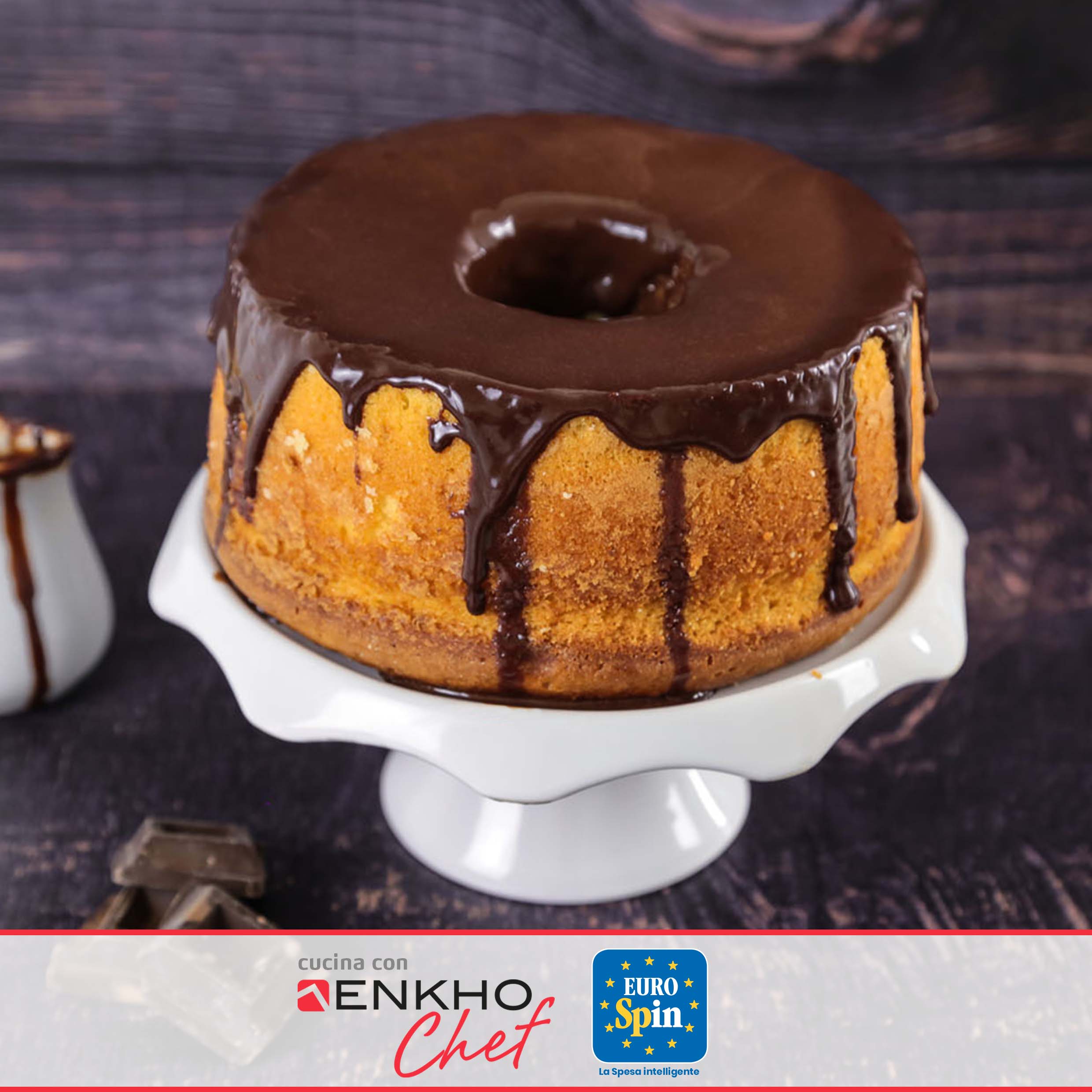 CHIFFON CAKE CON CREMA GANACHE AL CIOCCOLATO - 