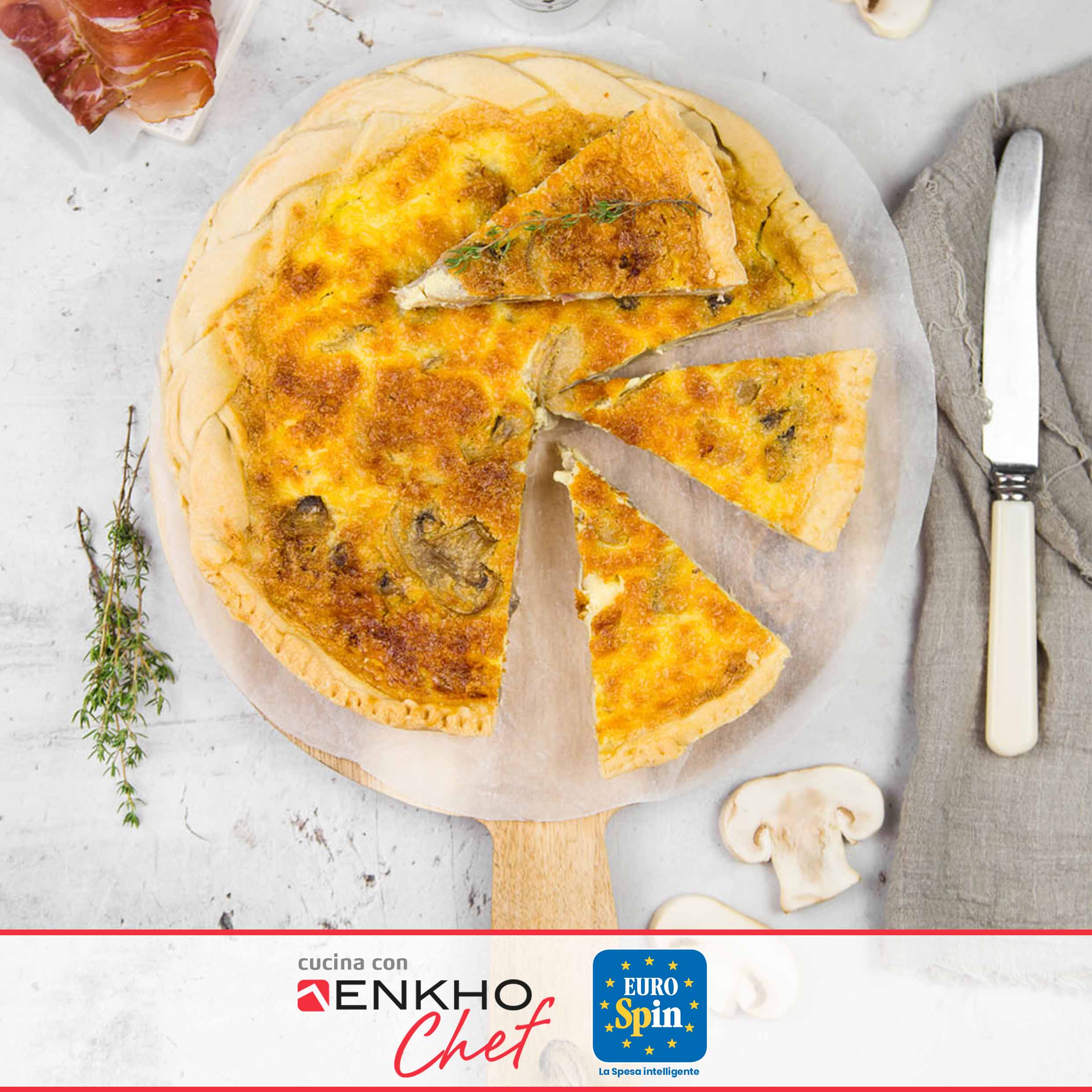 QUICHE FUNGHI E SPECK - 